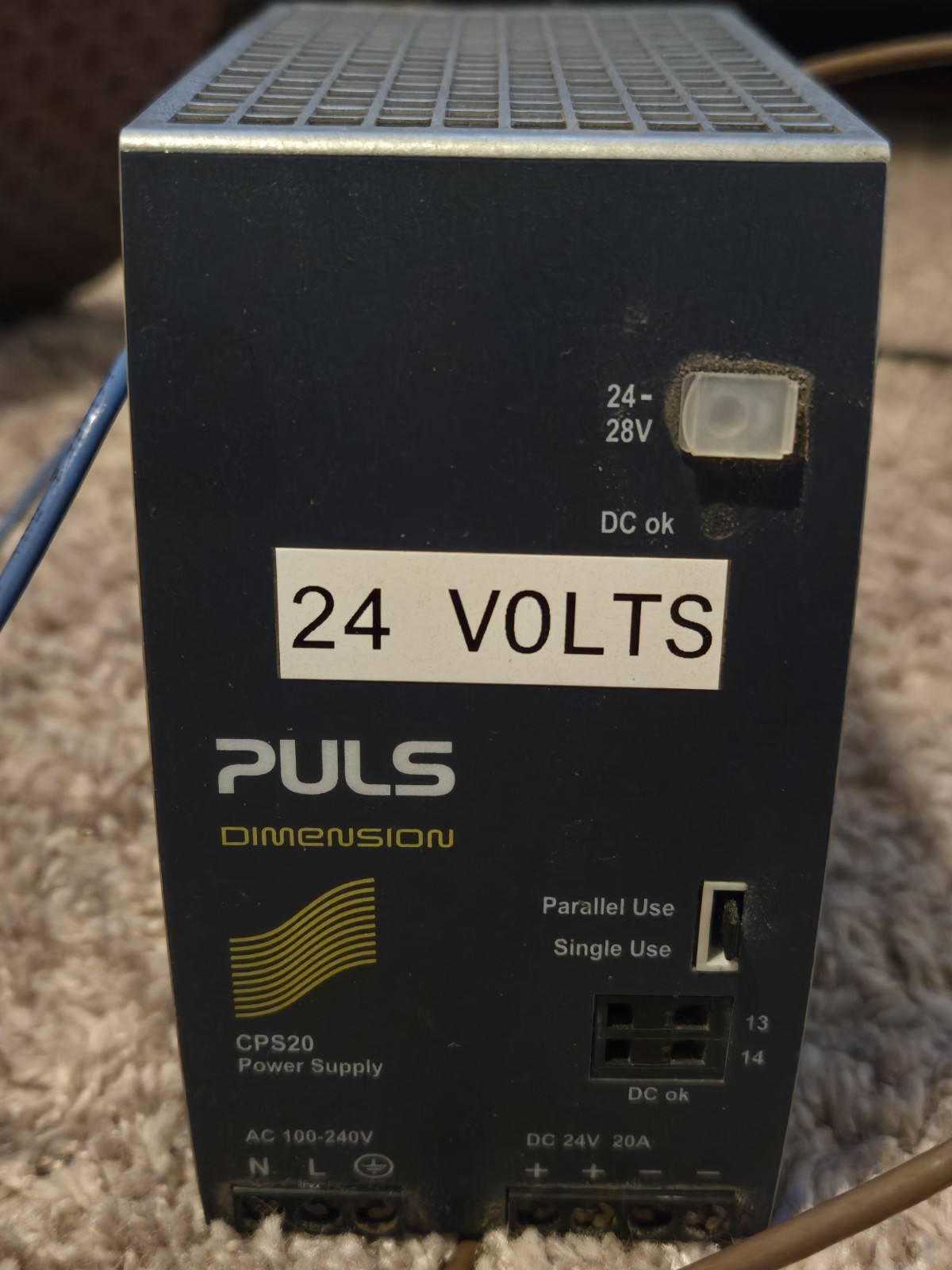 PULS Dimension CPS20.241 Power Supply 24V 20A 480W DIN Rail Industrial Used