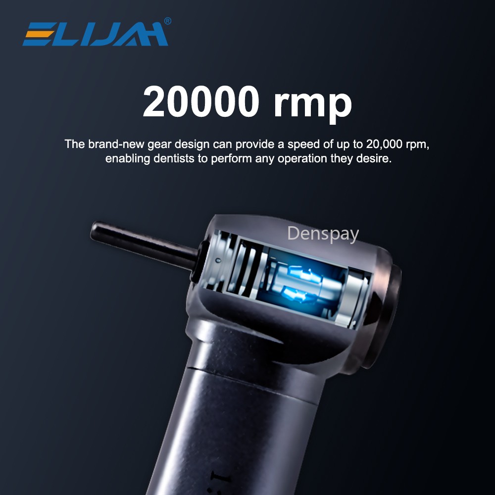 NSK Ti-MAX X95L Style Dental 1:5 LED Fiber Optic Contra Angle Handpiece Red Ring