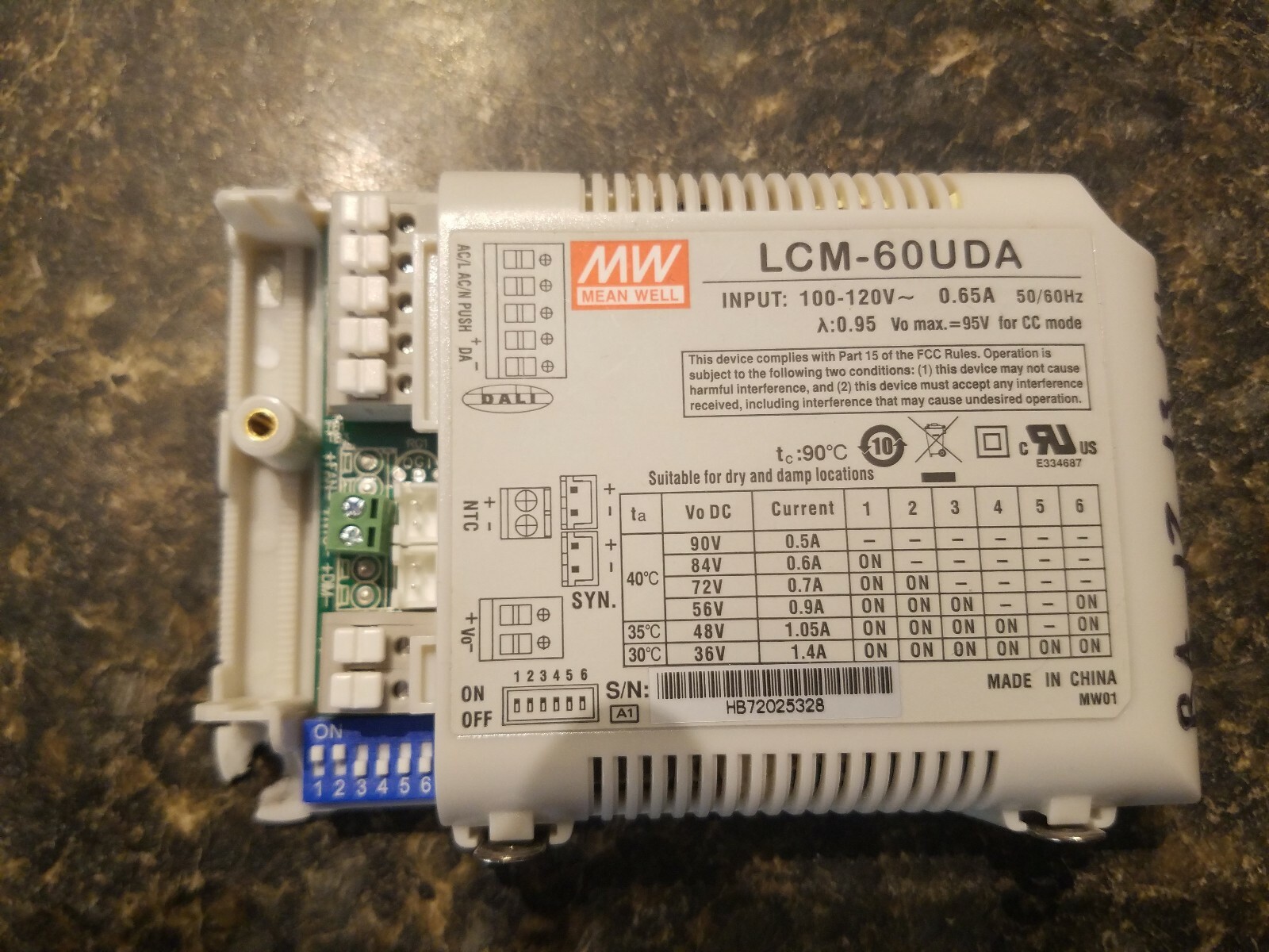 lot of (4) MW Mean Well LCM-60UDA multiple stage Led driver controller ballast