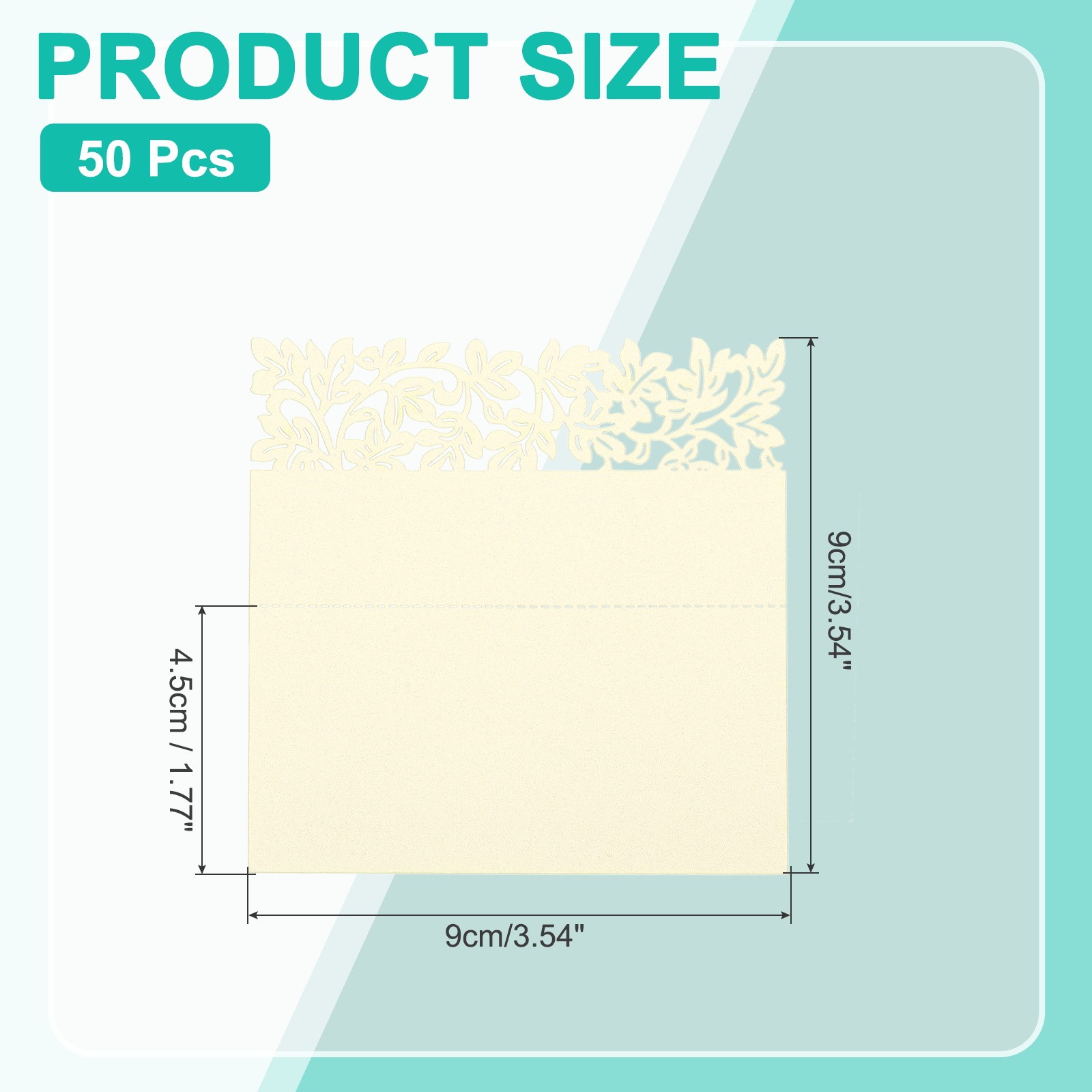 50 Pcs Place Cards, Leaves Table Place Cards, Beige