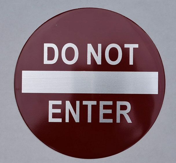Do not Enter Sign (Aluminium, Silver 7Q,Double Sided Tape)–REF24-1027