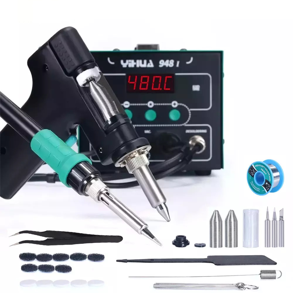 YIHUA 948-I 2-in-1 Desoldering Station – 90W Digital Soldering & Rework Station