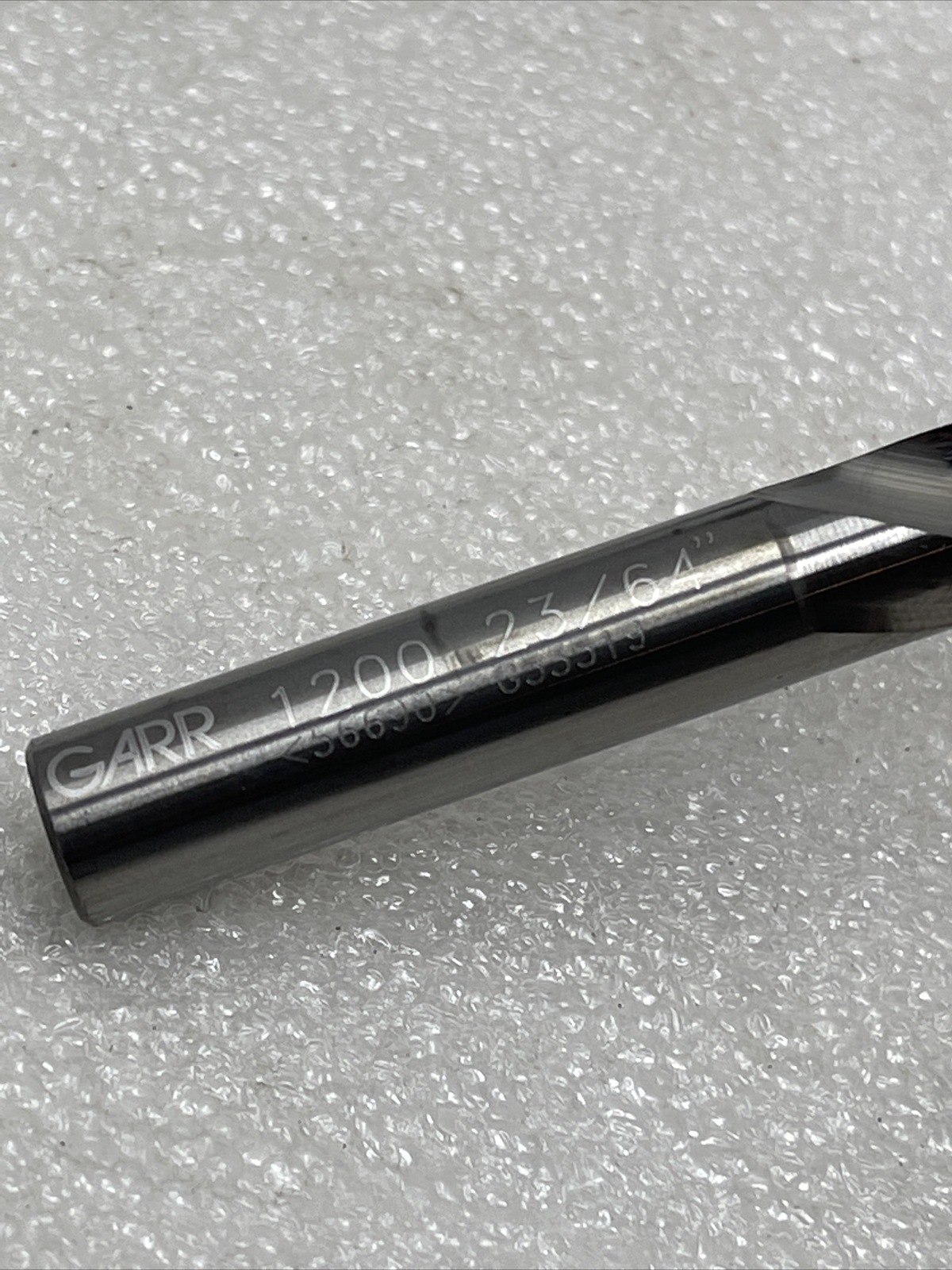 23/64” (.3594) Garr USA Solid Carbide 2 Flute Drill Bit, 1200, Uncoated, Jobber