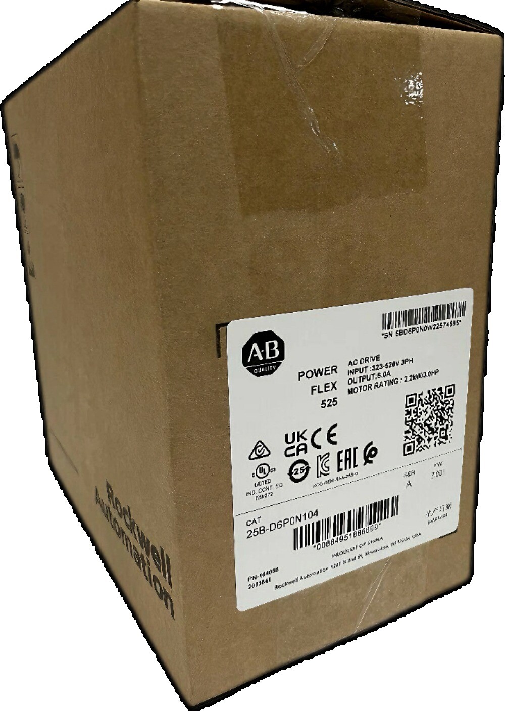Allen-Bradley 25B-D6P0N104 Original AC Drive PowerFlex 525 2.2kW (3Hp) AC Drive
