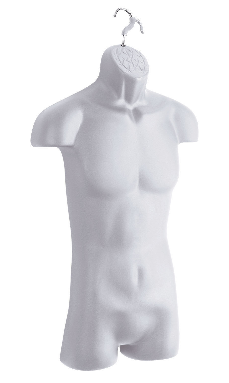 3 Clothing Display Torso Forms Fits S-L Hanging Male Mannequin White Hollow Back
