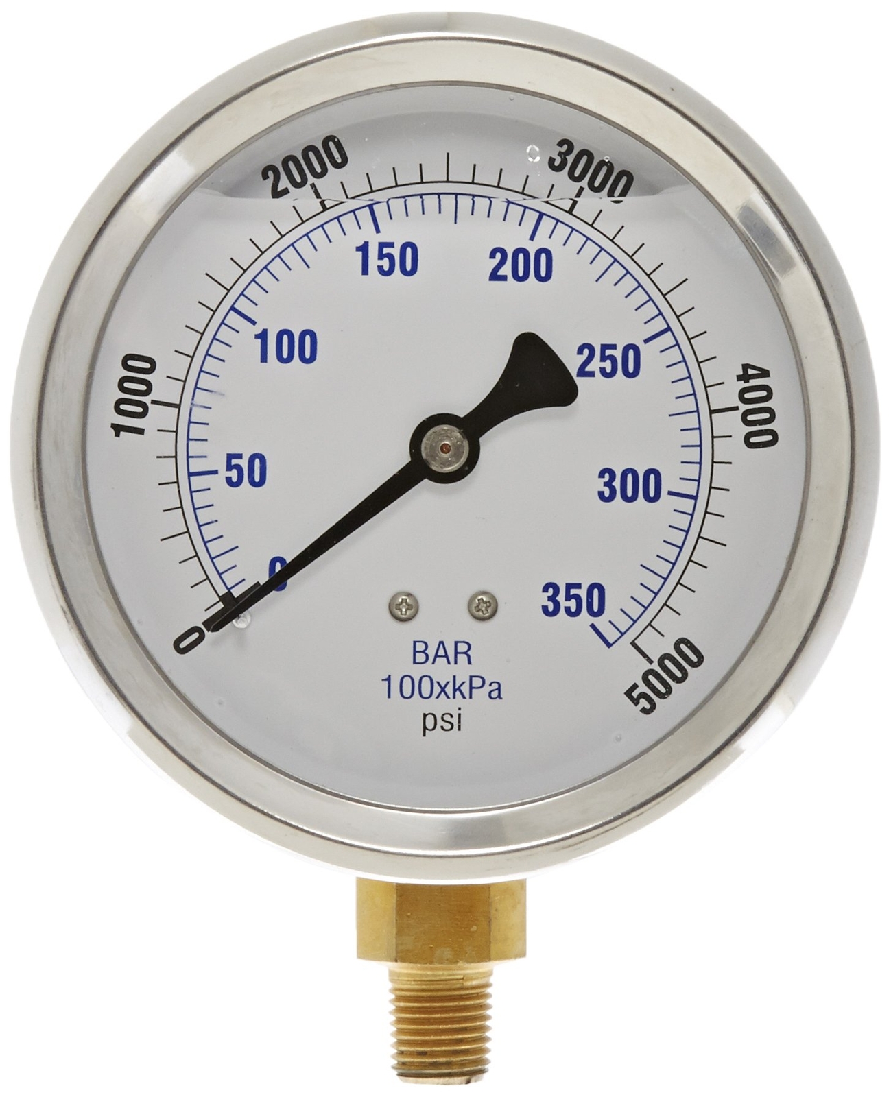 PIC Gauge 201L-404R 4″ Dial 0/5000 psi Range 1/4″ Male NPT Connection Size
