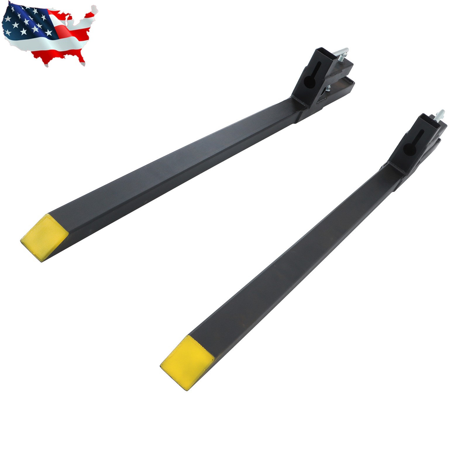 60″ 2000 lbs Clamp on Pallet Forks For Tractor Bucket Loader Tractor Skid Steer