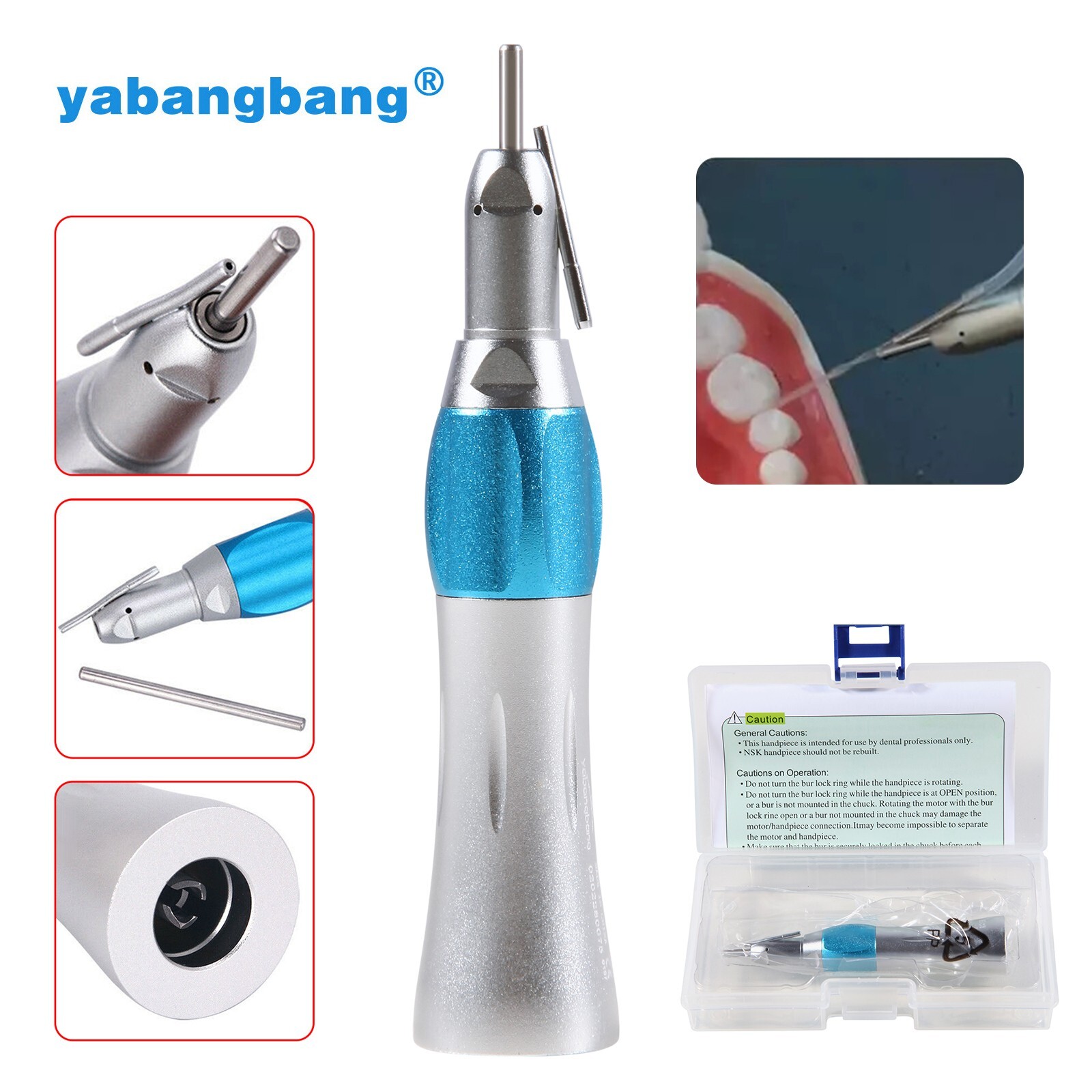 Surgical Dental Straight Handpiece 1:1 Nosecone External Irrigation Low Speed ty