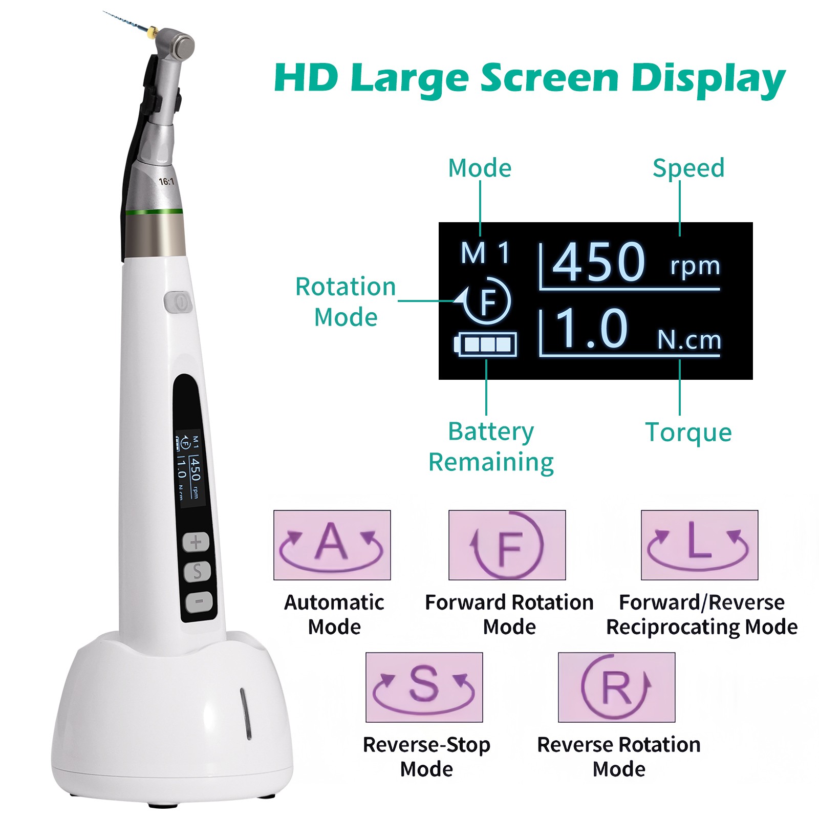 Dental Endo Apex Locator Root Canal/ LED Endo Motor 16:1 Contra Angle Treatment