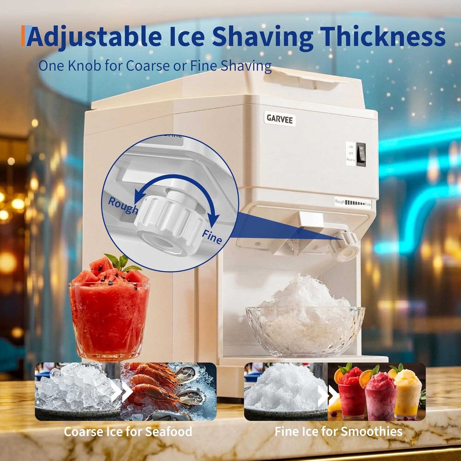 Commercial Ice Shaver Crusher, Electric Snow Cone Maker 300/950/1200LBS/H NEW