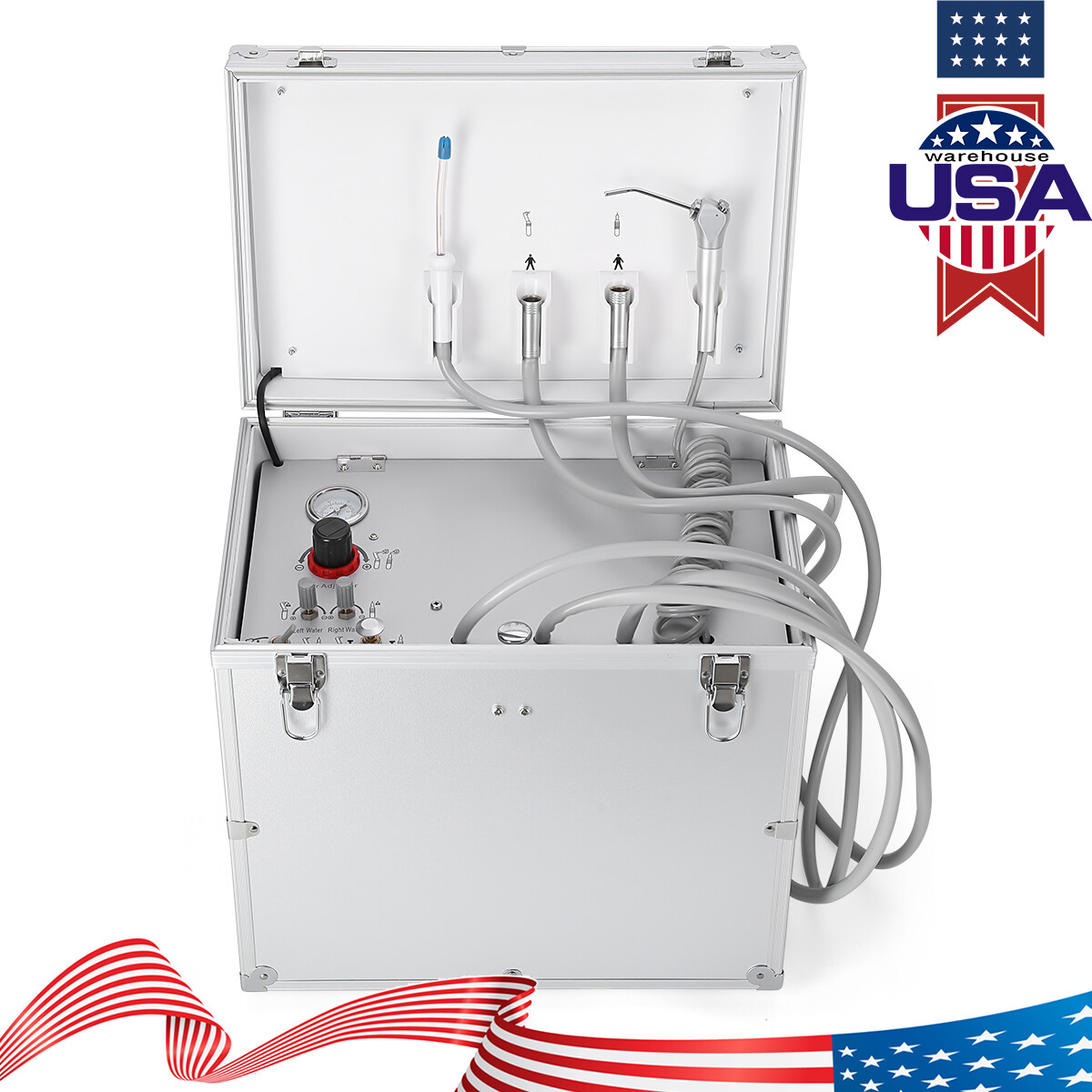 portatil Unidad de entrega dental móvil compresor de aire succión /silla