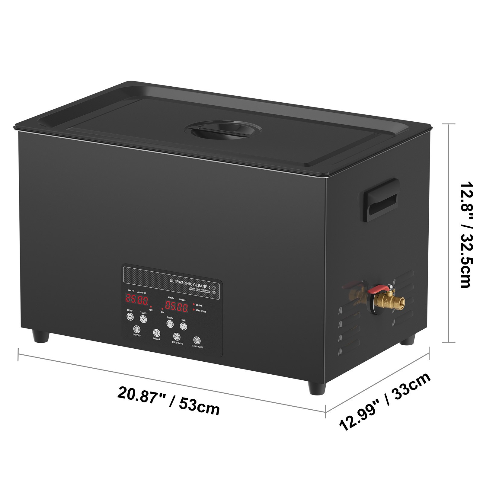 VEVOR Ultrasonic Cleaner 30L Cleaning Machine with Timer Heater & Basket 600W