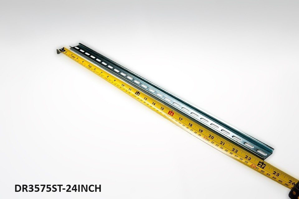 New DIN Rail Slotted Steel, Pre-Cut 35mm x 7.5mm, 600 mm (~24 Inch(23.6)) Long
