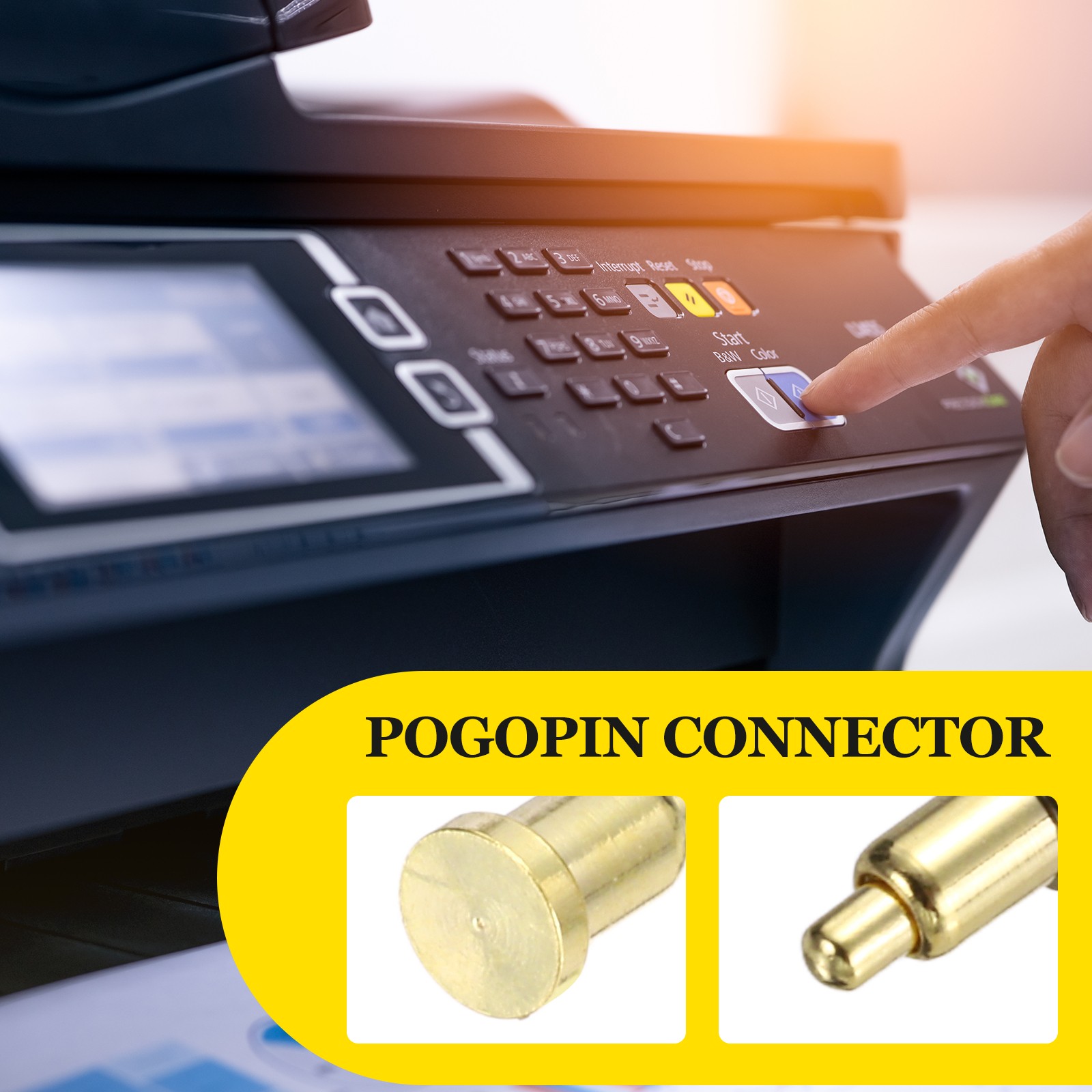 40Pcs 3.5mm Gold Plated Copper PogoPins Spring Loaded Current Test Probes