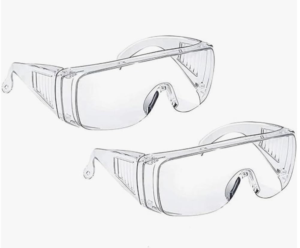 Euxor Eye Safety Goggles 2 Pack â€“ Anti-Fog, Shatterproof & Large, Clear