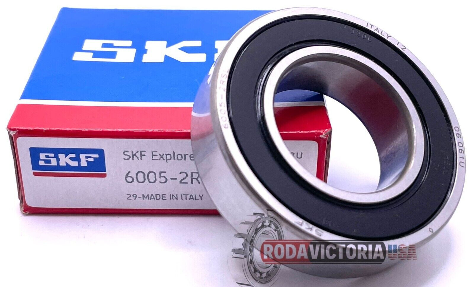 SKF 6005 2RSH Deep Groove Ball Bearing, Rubber Sealed 25x47x12 mm