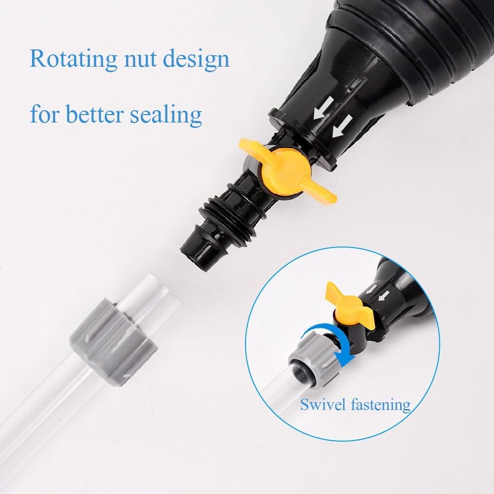 9.8Ft Siphon Hose Multifunction Pump Oil Water Fuel Gasoline Transfer Hand Pump