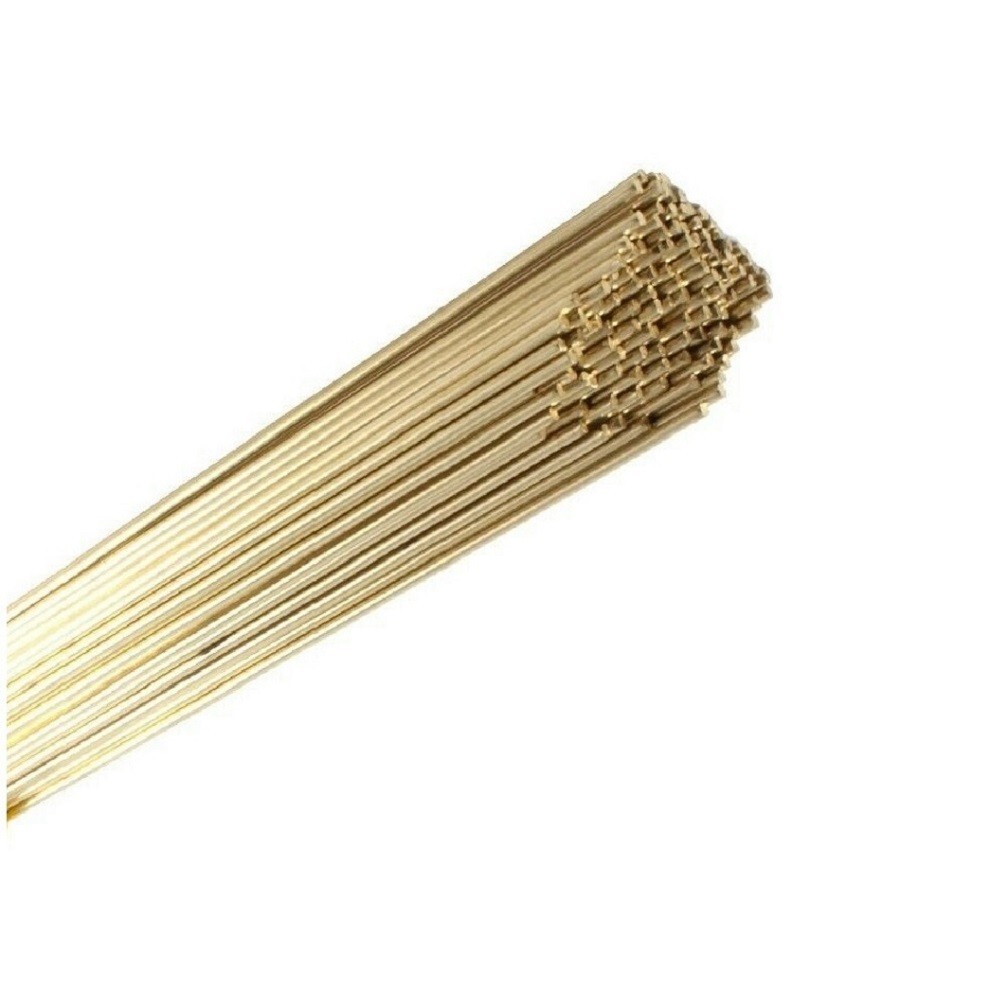 2 lbs Low Fuming Bronze Brazing Rod Bare RBCuZn-C 1/8” X 36″ Bare Brazing Rod