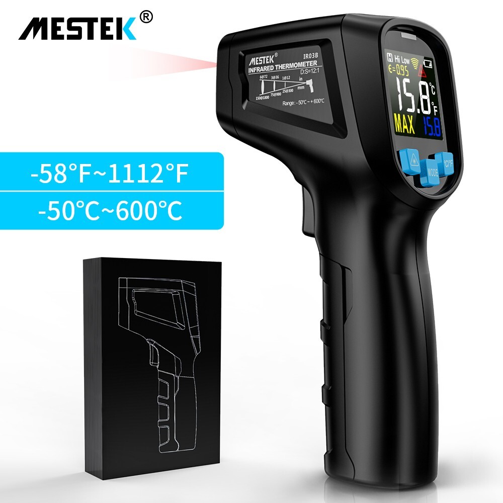 Infrared Thermometer -58°F to 1112°F or -50°C to 600°C Temperature Tester