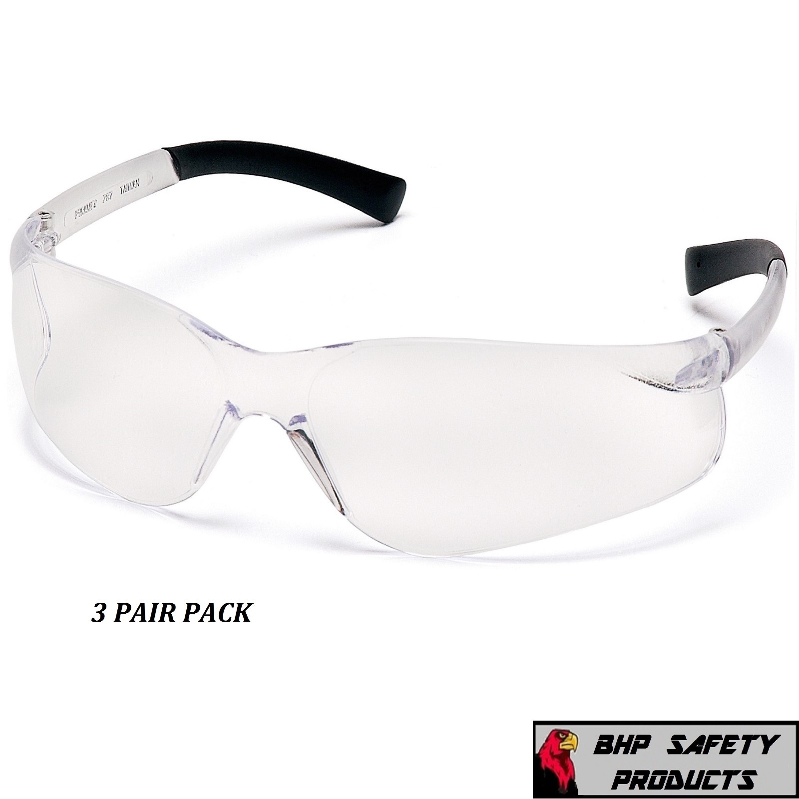 (3 PAIR) PYRAMEX MINI ZTEK SMALL SIZE SAFETY GLASSES CLEAR WOMEN KIDS S2510SN