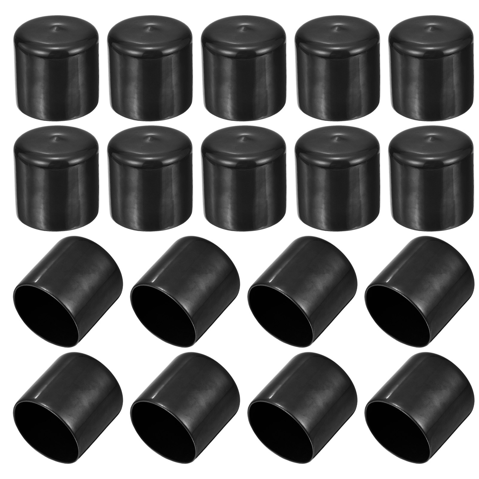 42mm/1.65″ Rubber End Caps, 18 Pcs Screw Ends Bolt Tube Thread Protector