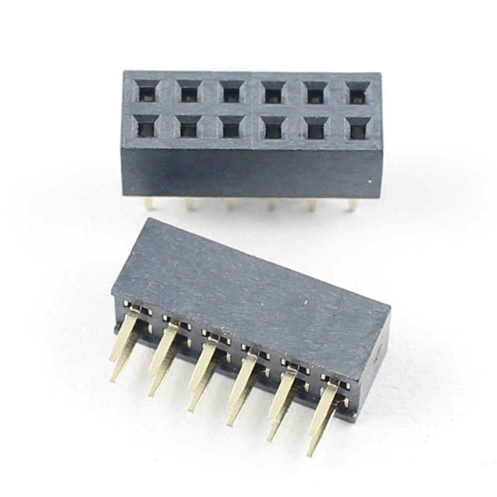 5Pcs 2mm 2.0mm Pitch 2×6 Pin 12 Pin Female Dual Straight Header Strip H=4.3mm