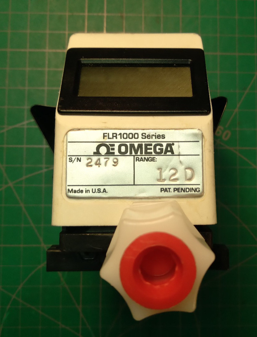 Omega Engineering FLR1012-D Liquid Flow Sensor with Display, 0.5-5 L/min
