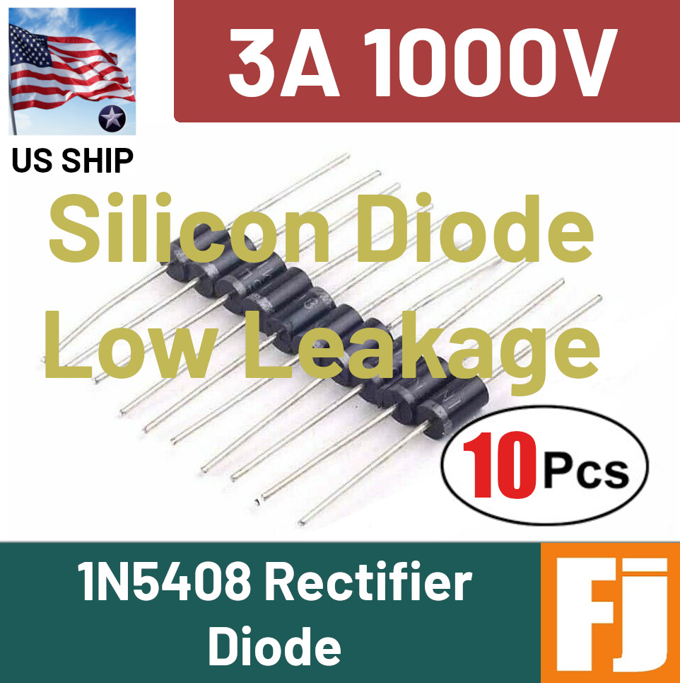 1N5408 IN5408 (10 pcs) 3A 1000V Rectifier Diode – USA Shipped