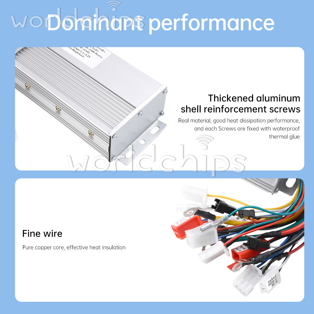 48V60V64V72V 1000W 1500W DC Motor Speed Control Dual-Mode Brushless Controller
