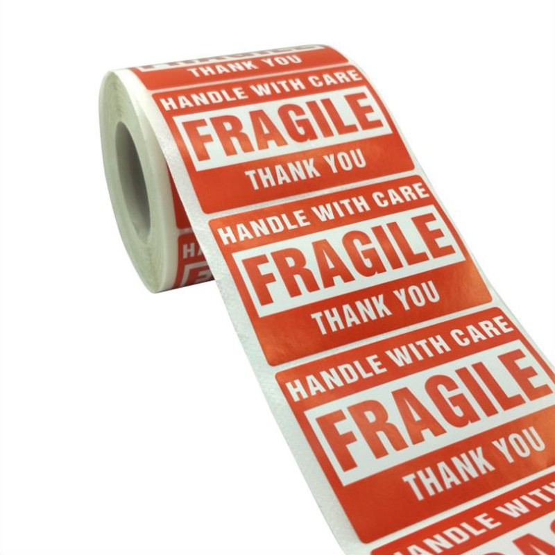 Fragile Stickers 1 Roll 500 2×3 Fragile Label Sticker Handle With Care Mailing