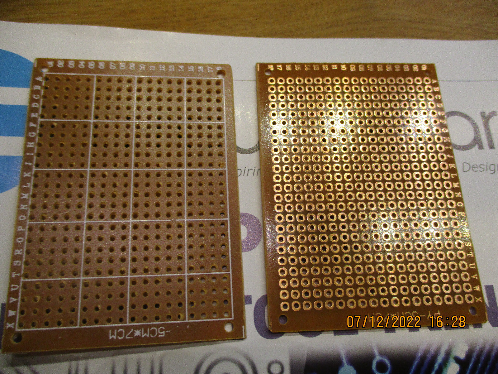 2 PAK Experimenter Printed Circuit Board 5cm x 7cm