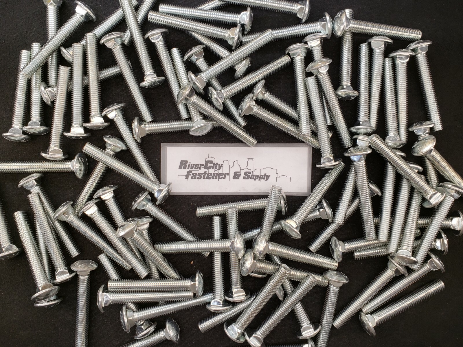(25) 1/2-13×3-1/2 Carriage Bolt Zinc Plated Bolts 307A Steel 1/2x13x3 Screws