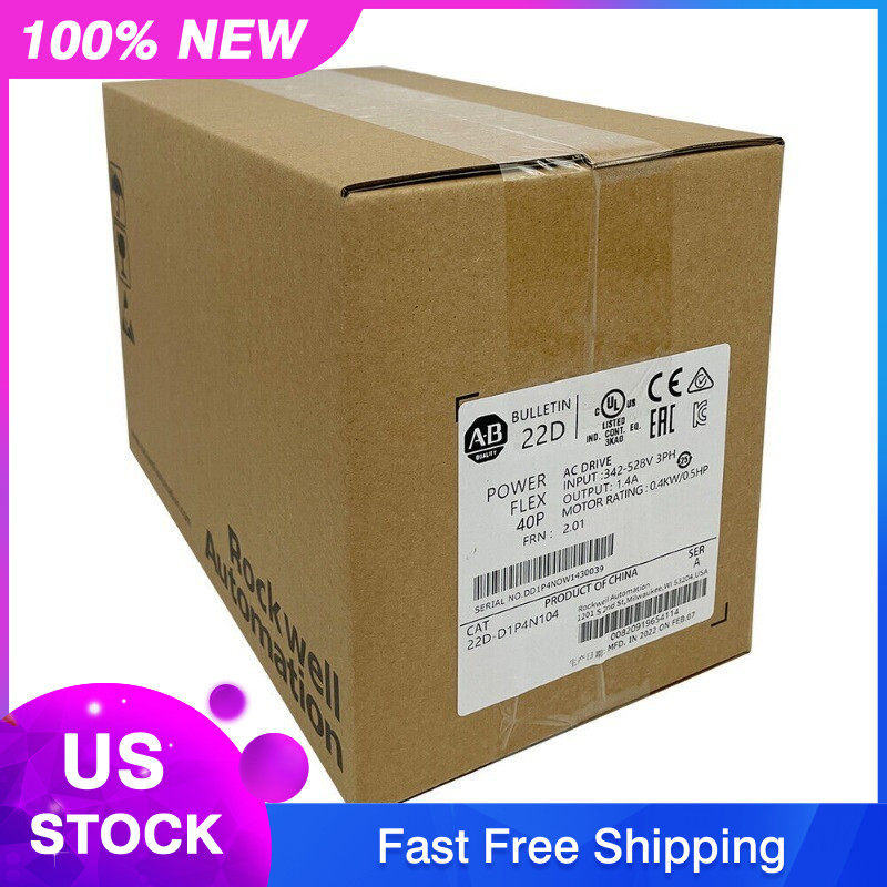 New Allen-Bradley 22D-D1P4N104 PowerFlex 40 0.4kW 0.5Hp AC Drive 22DD1P4N104