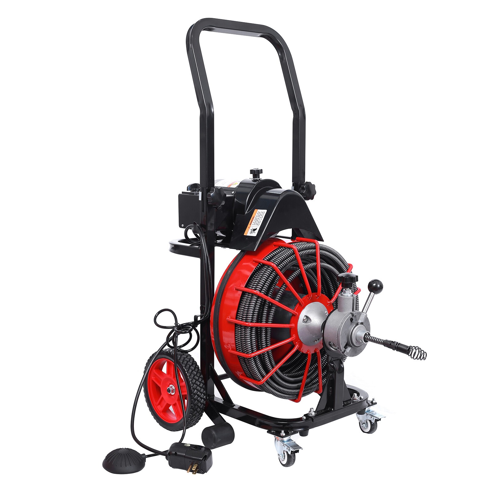 100′ x 1/2″ Drain Cleaner Electric Sewer Snake Cleaning Machine with 4 Cutter