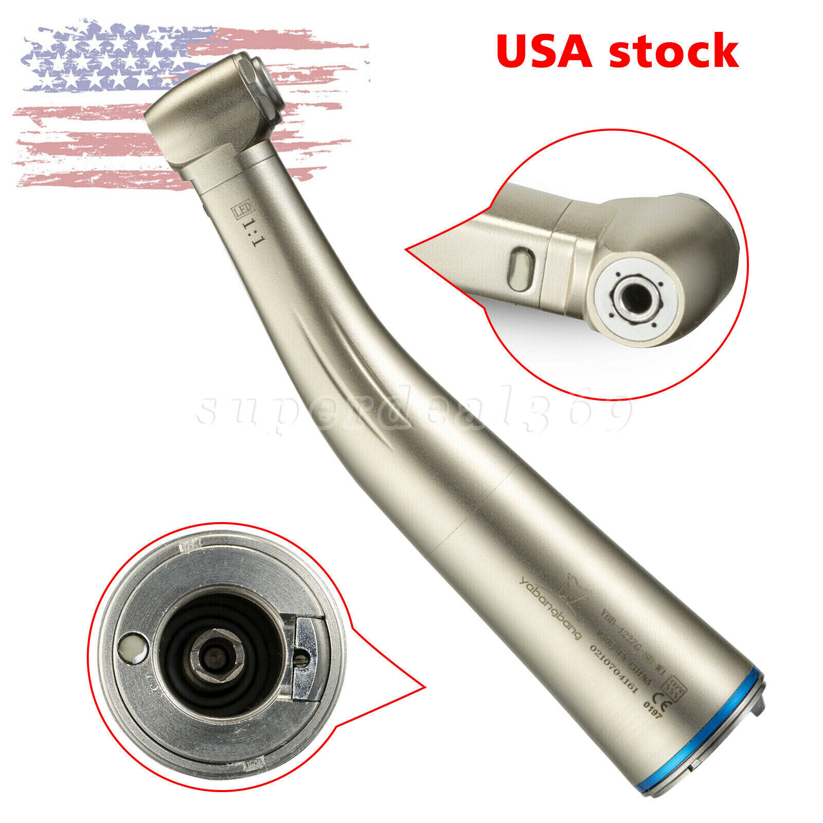 Dental 1:1/1:5 Increasing Contra Angle Handpiece Fit NSK Electric Motor