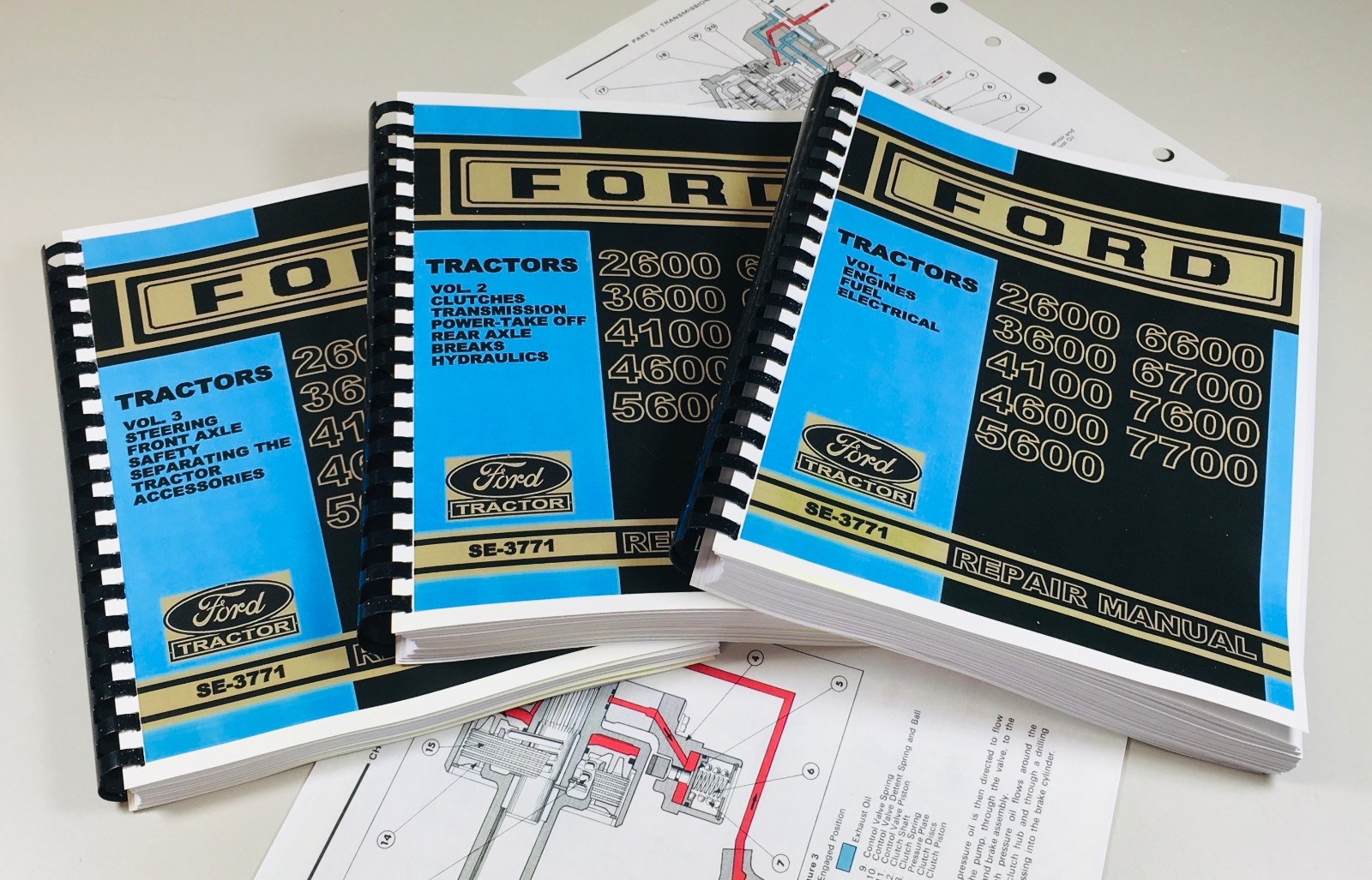 Ford 2600 3600 4100 4600 5600 Tractor Service Repair Manual (COLOR Schematics)
