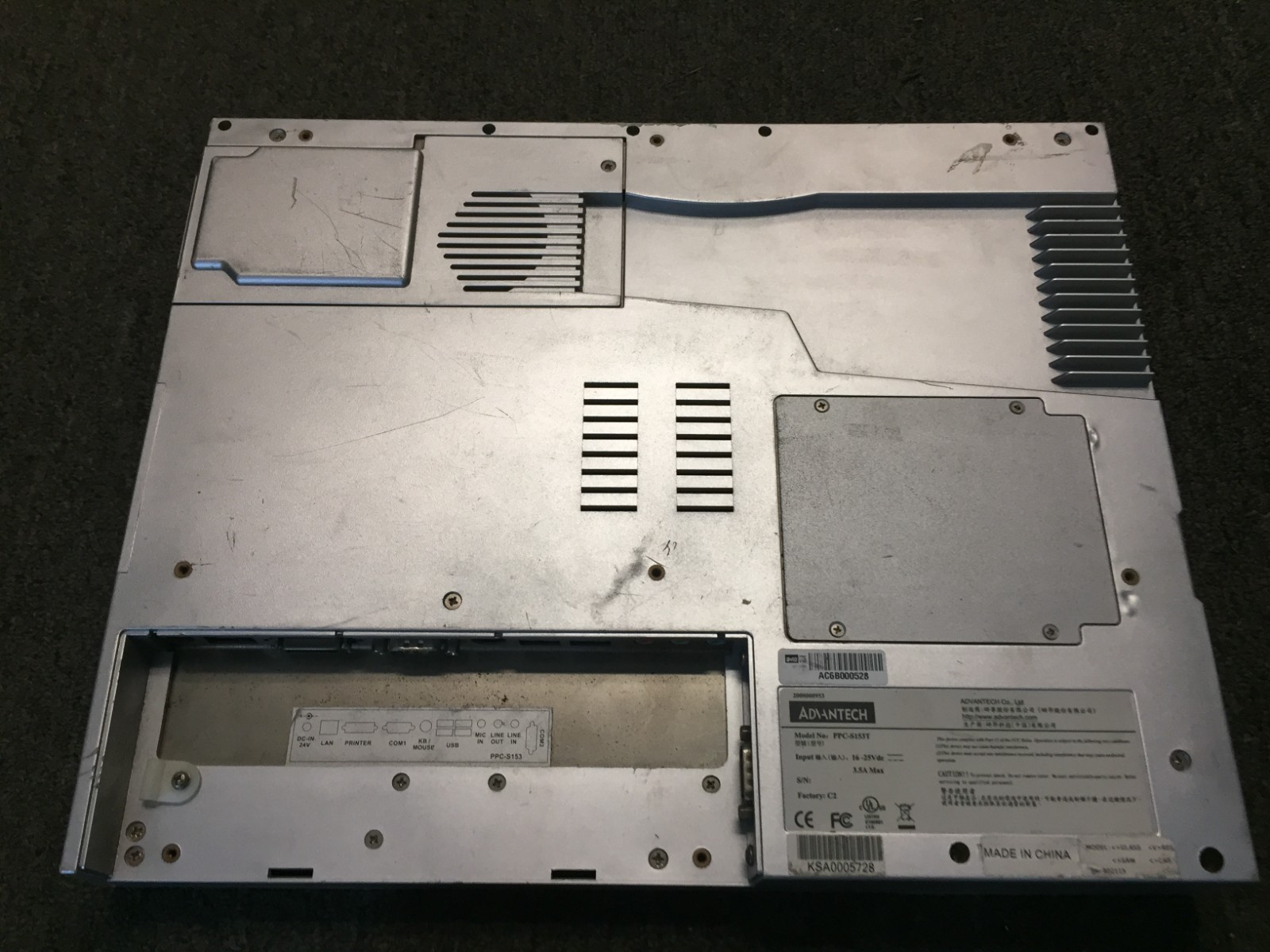 Advantech PPC-S153T Industrial Touchscreen Computer Please Read