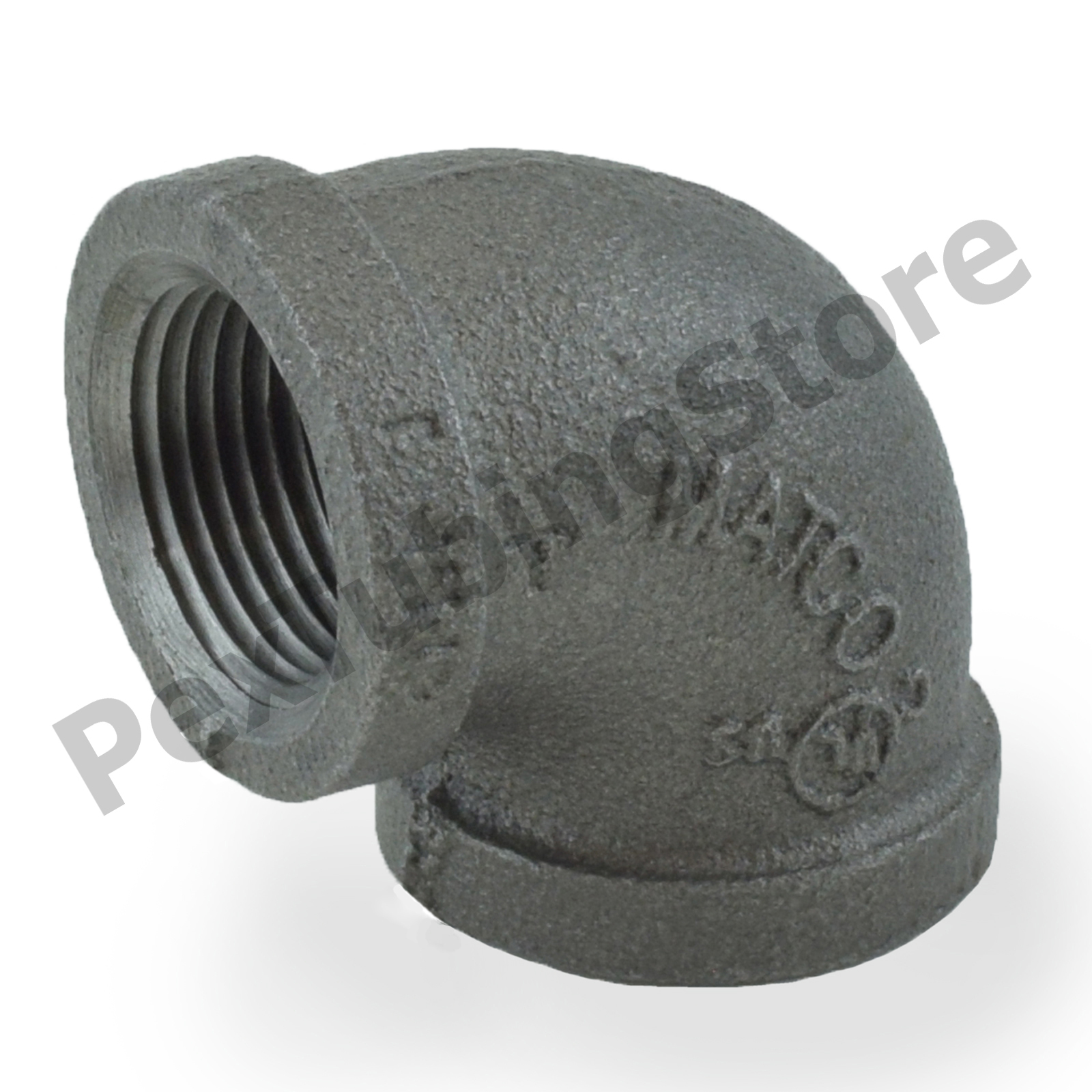 1/2″ Threaded Black Malleable Iron 90-Degree Elbow Fitting