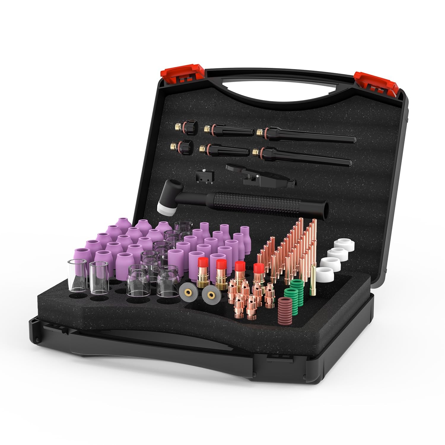 WelderElite 123 Pcs TIG Welding Torch Kit – Alumina Full Size, Multicolor