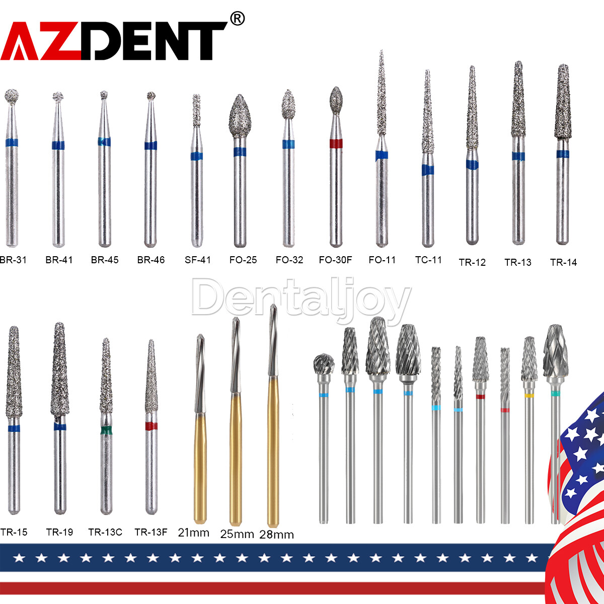 Dental Diamond Burs for High Speed Handpiece FG/Tungsten Carbide Burs Polishing