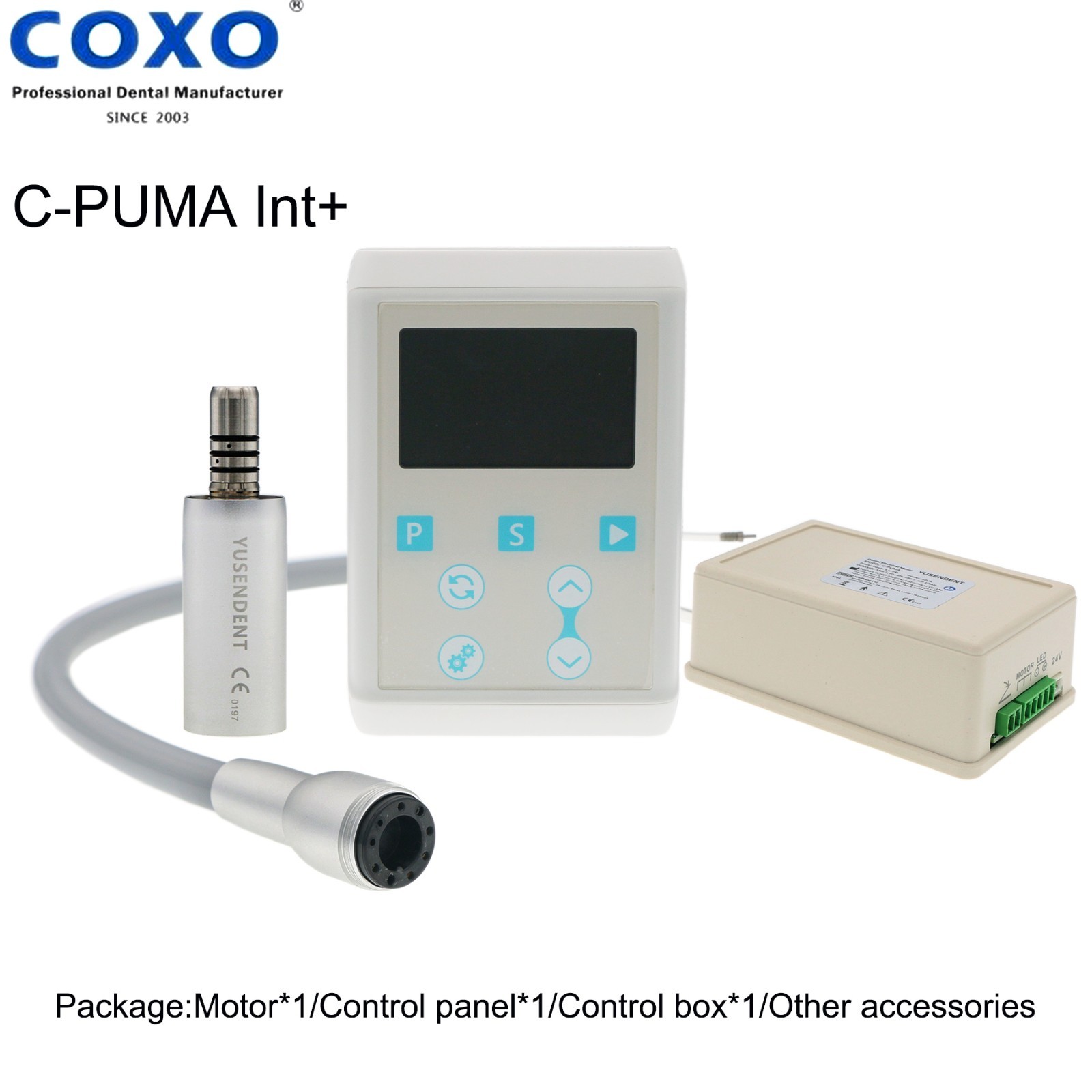 COXO C-PUMA INT+ Dental Electric Mini Motor Built-in LED 1:5/1:1/4:1 Handpiece