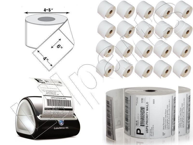 1-40 Rolls 4×6 Direct Thermal Label Labels 250/roll Zebra LP 2844 ZP450 gk420d