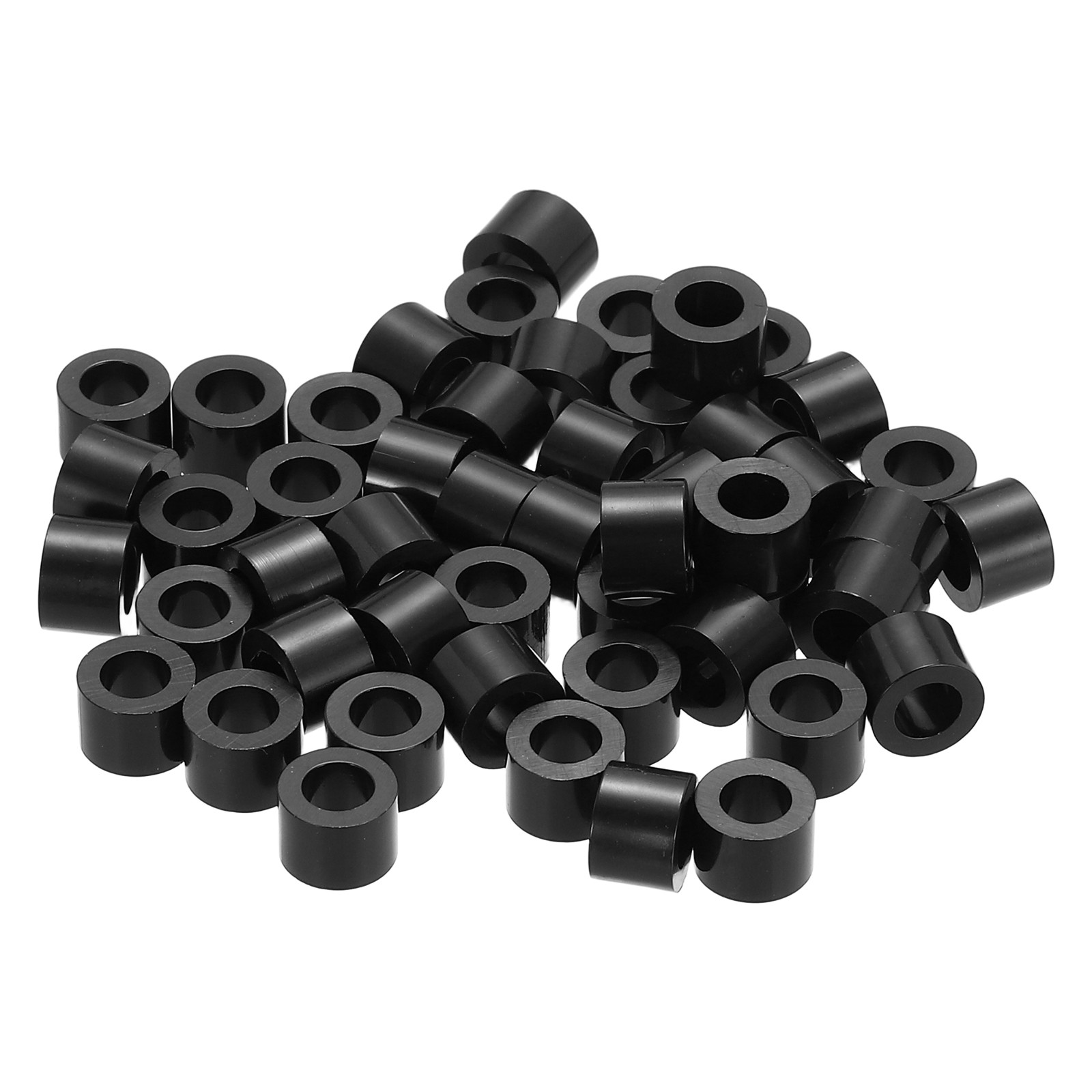 M4 Black ABS Spacer Inner Diameter 0.17″, Outer Diameter 0.28″,L 0.2″, 50Pcs