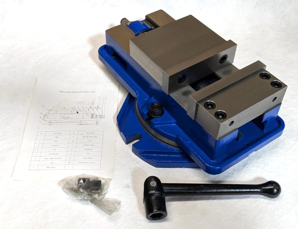6″ Precision Machine Vise 360° Swiveling Base 6 Inch Jaw Width/Opening Qm16160