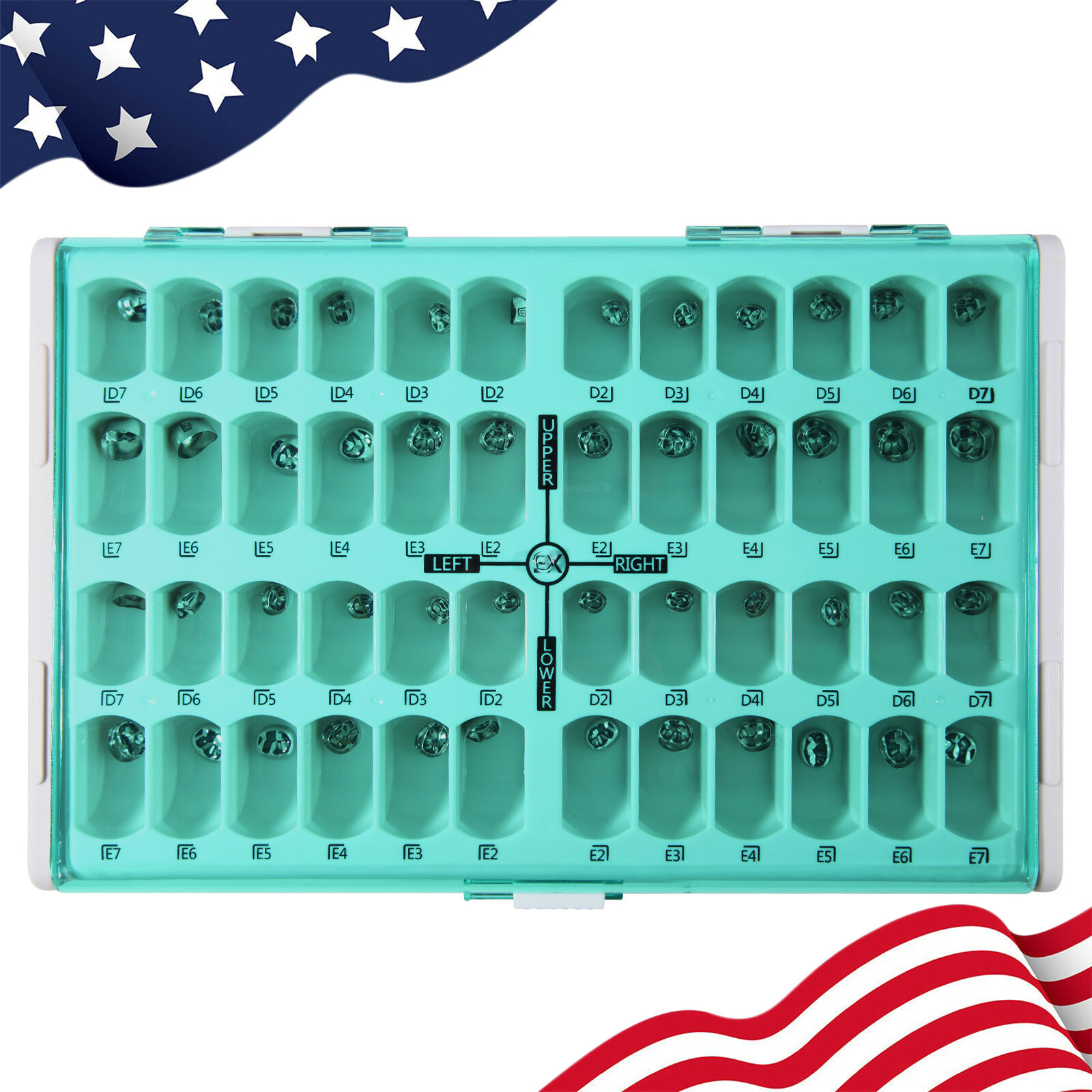 Dental Kids Primary Molar Crown Stainless Steel Pediatric Preformed Crown Set DE