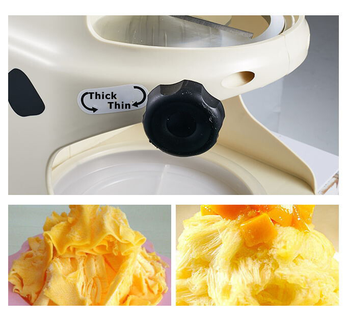 φ 10” Ice Shaver Machine Snow Cone Maker Shaved Ice Machine Ice Crusher 110V