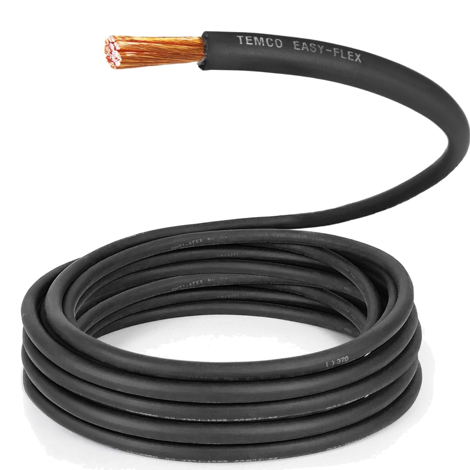 25 Ft TEMCo 2 AWG Flexible Pure Copper Battery Wire – 205A, Abrasion Resistant