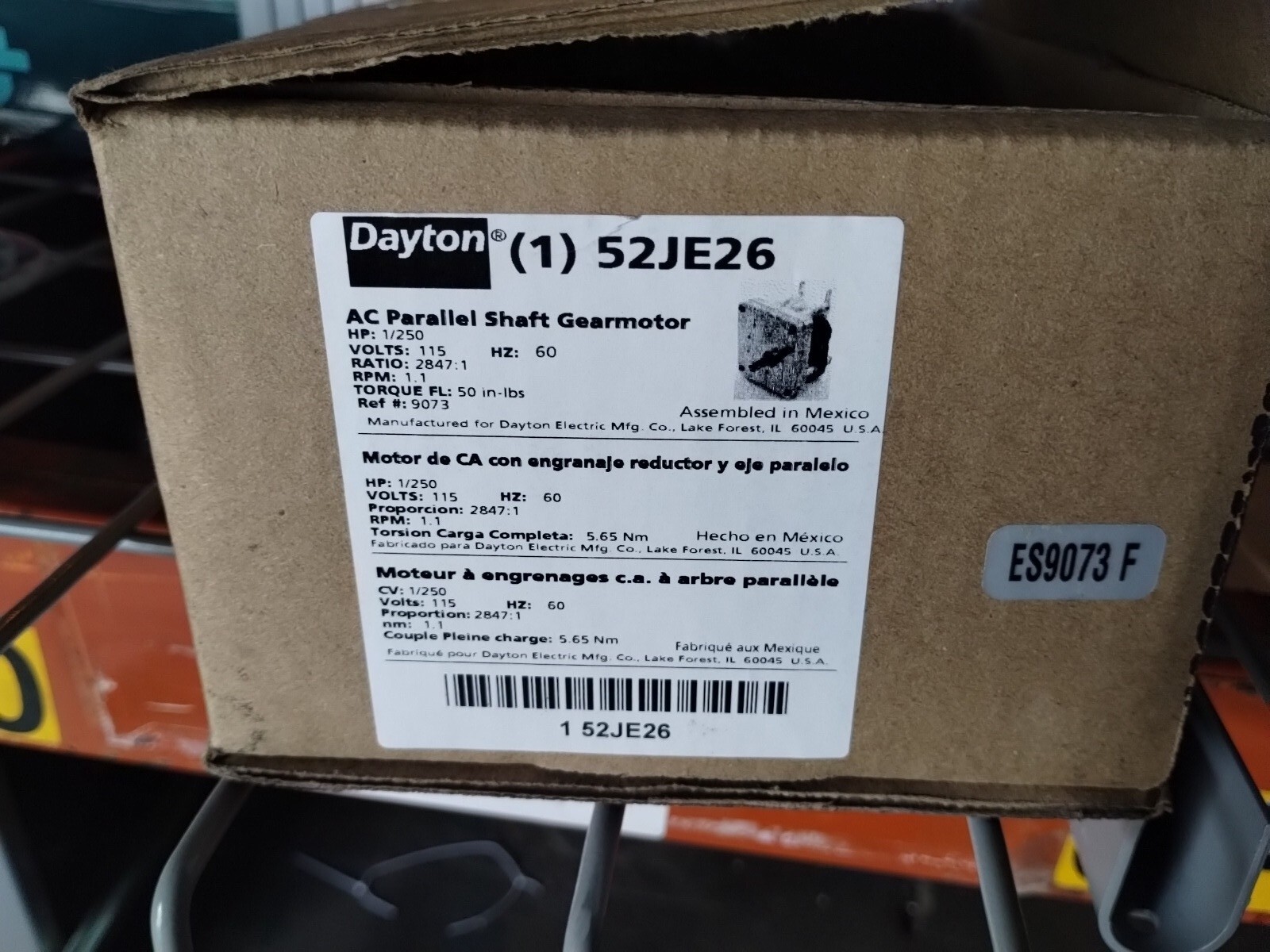 Dayton 52JE26 115V Gear Motor