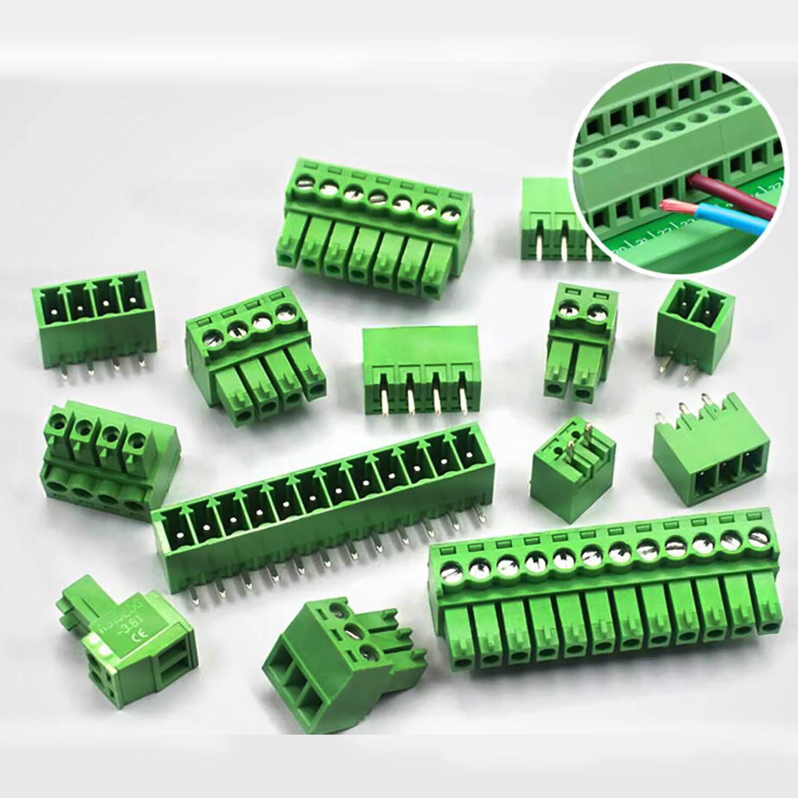 PCB Terminal Block Screw Connector KF2EDG 3.5mm Pitch 2/3/4/5/6/7/8/10/12 Pin