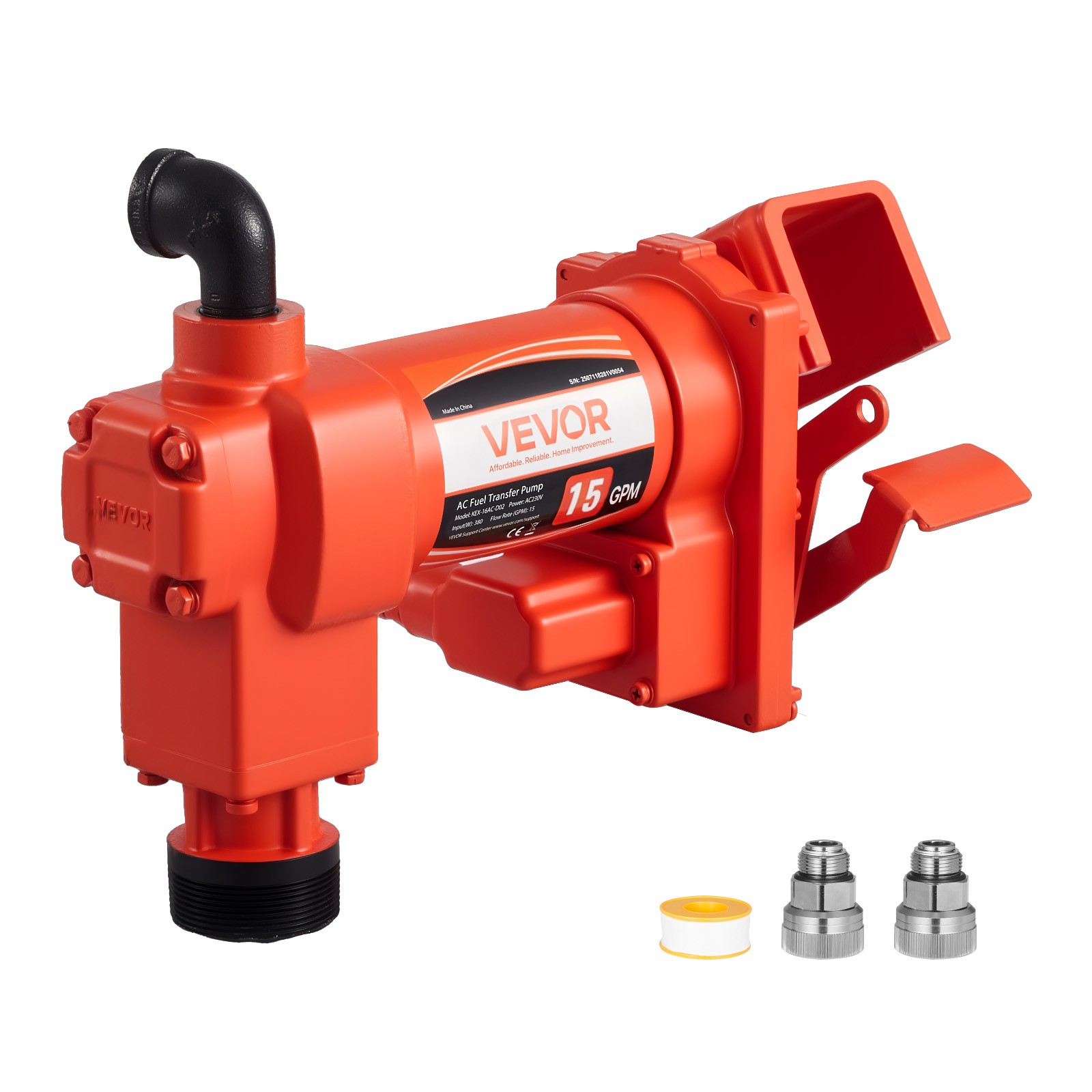 VEVOR Fuel Transfer Pump 110V Electric Oil Diesel Kerosene Pump 15 GPM 57 L/min